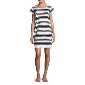 Joie Dress XS Nanae Striped Nautical Tassel Short Sleeve Hem Shift Navy Blue